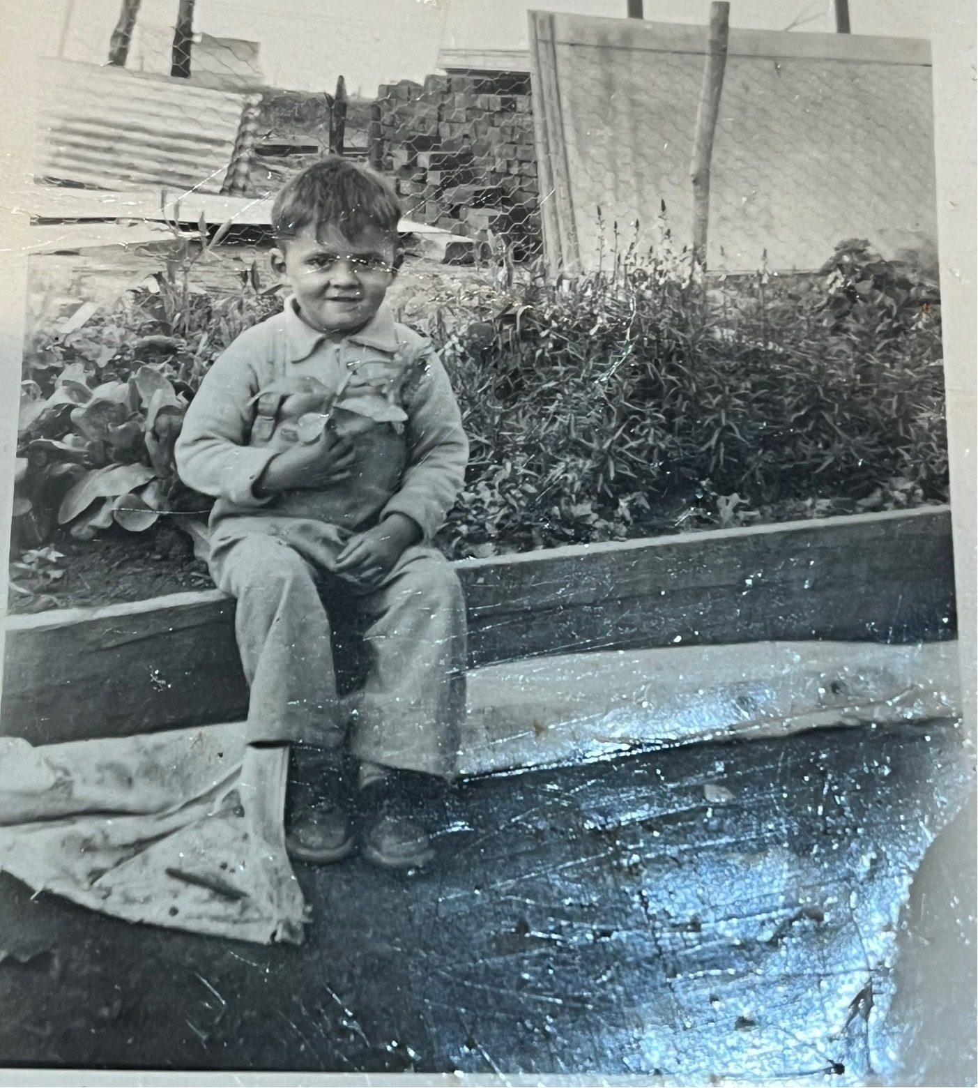 Richard as a child on a family property at Tarin Rock.