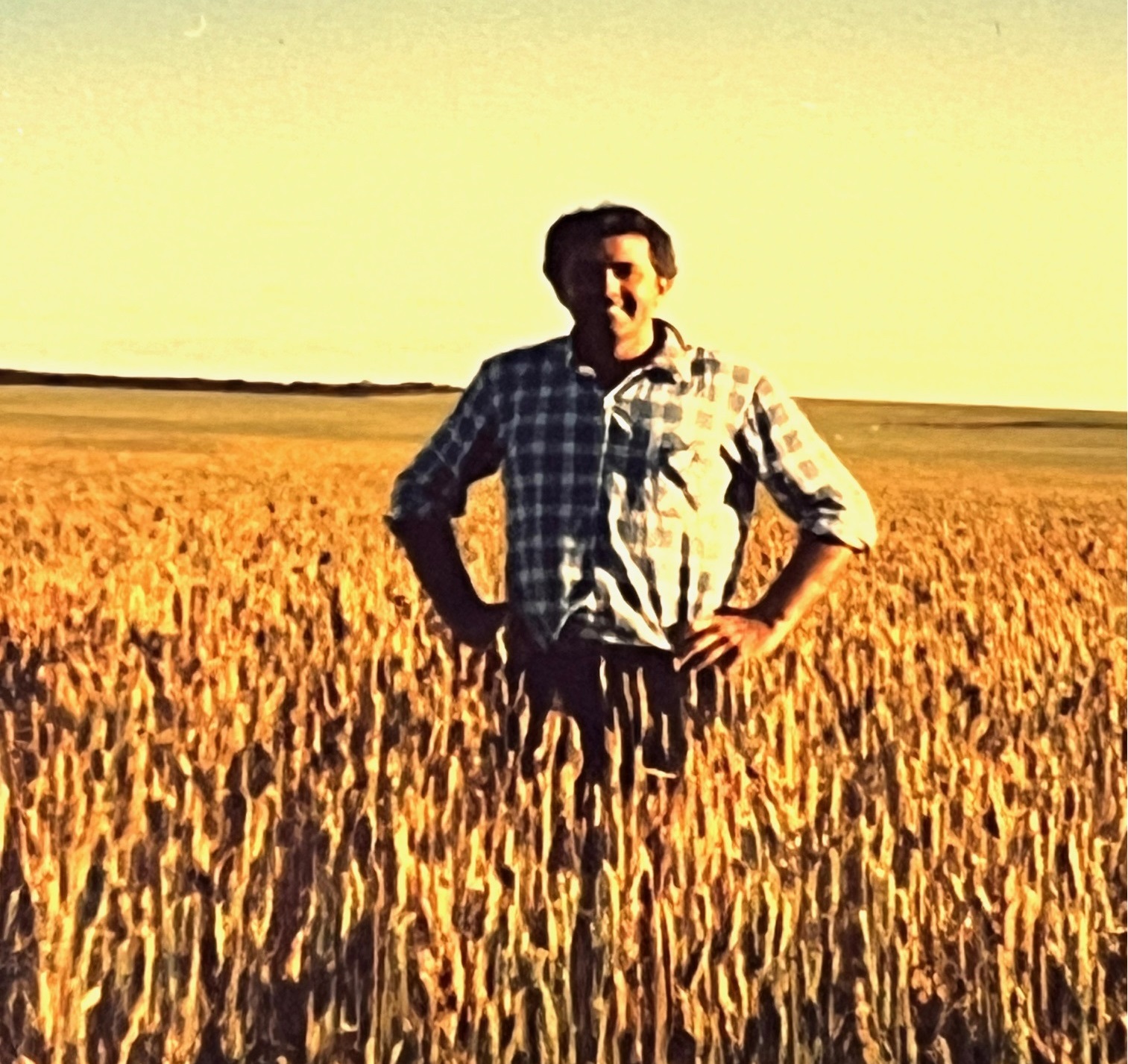 Richard on the farm that the couple developed at Newdegate